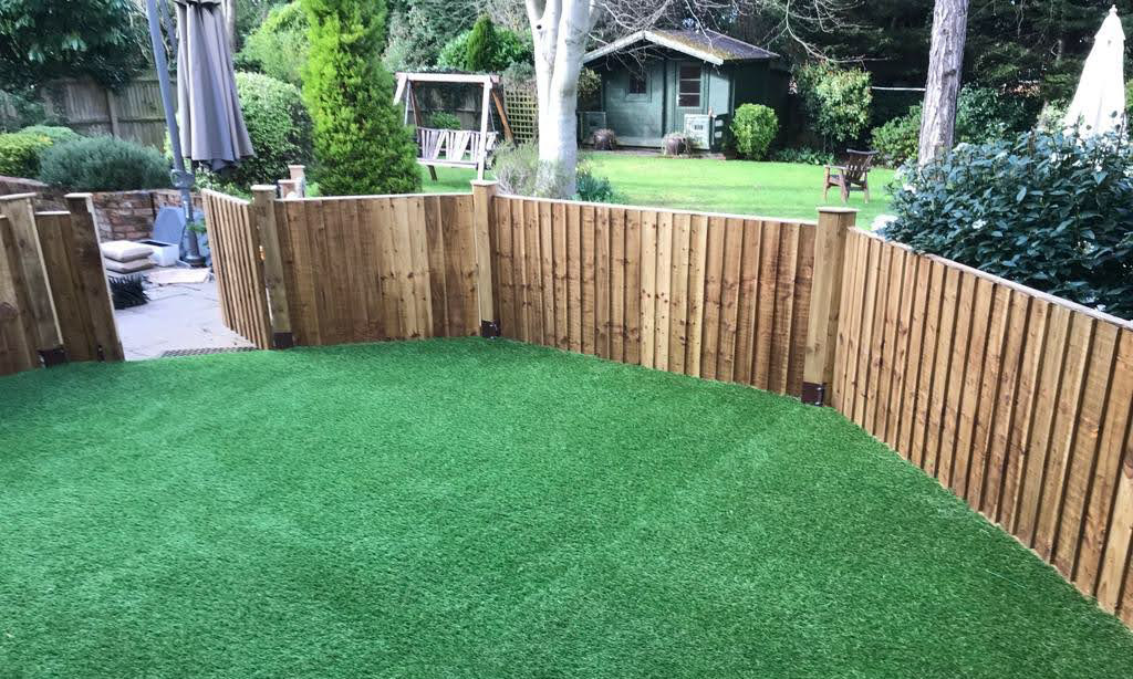Using artificial grass to create a safe garden zone for disabled use